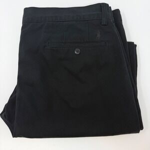 Polo Ralph Lauren Mens 35x32 Classic Fit Chino Pants Black Cotton Twill